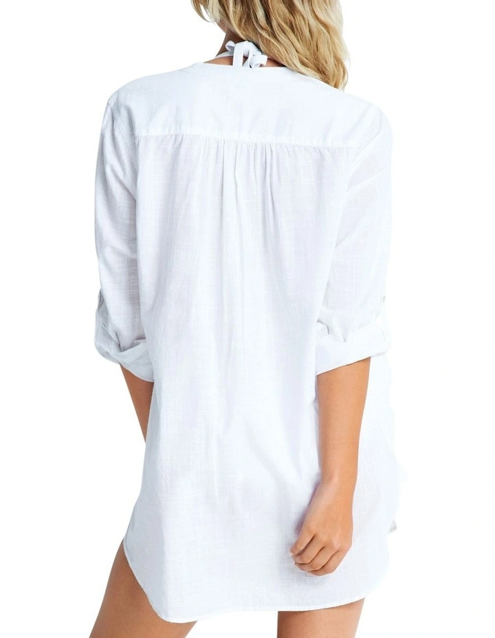 Beach Basics Boyfriend Beach Shirt White