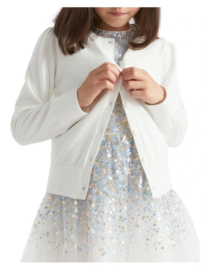 Classic Cardigan in White