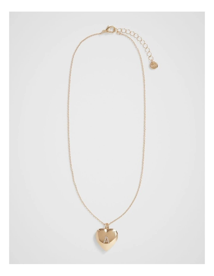Diamante Initial "A" Locket in Gold