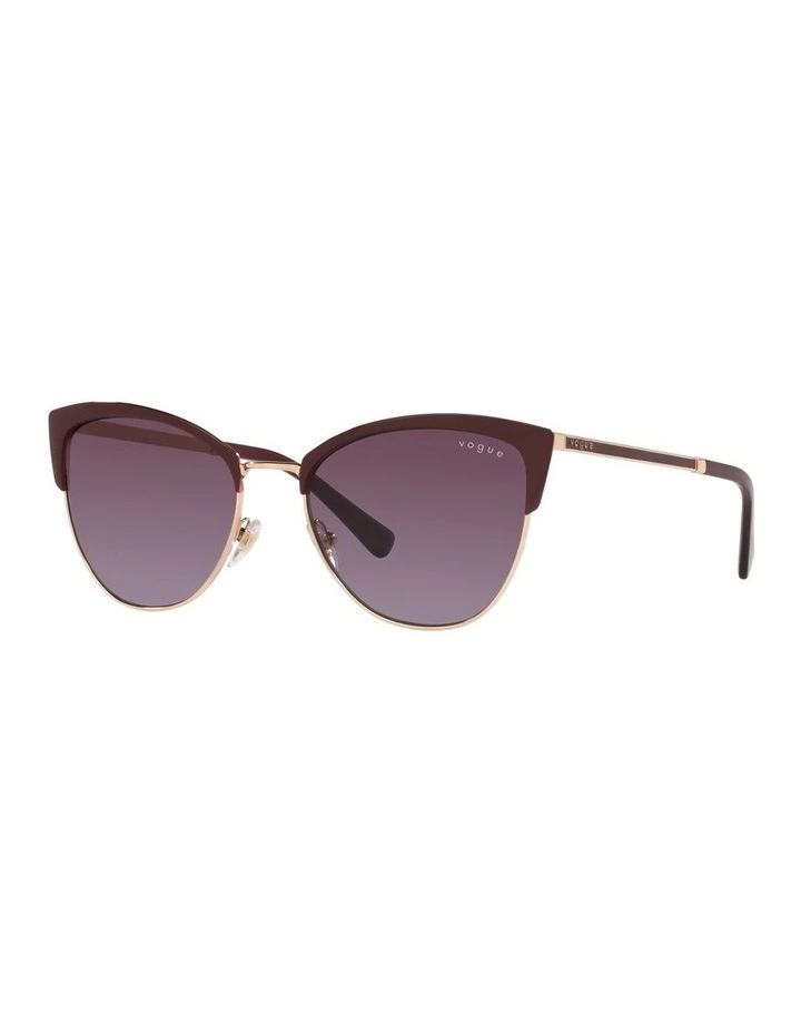 0VO4251S Sunglasses in Top Bordeaux/Rose Gold