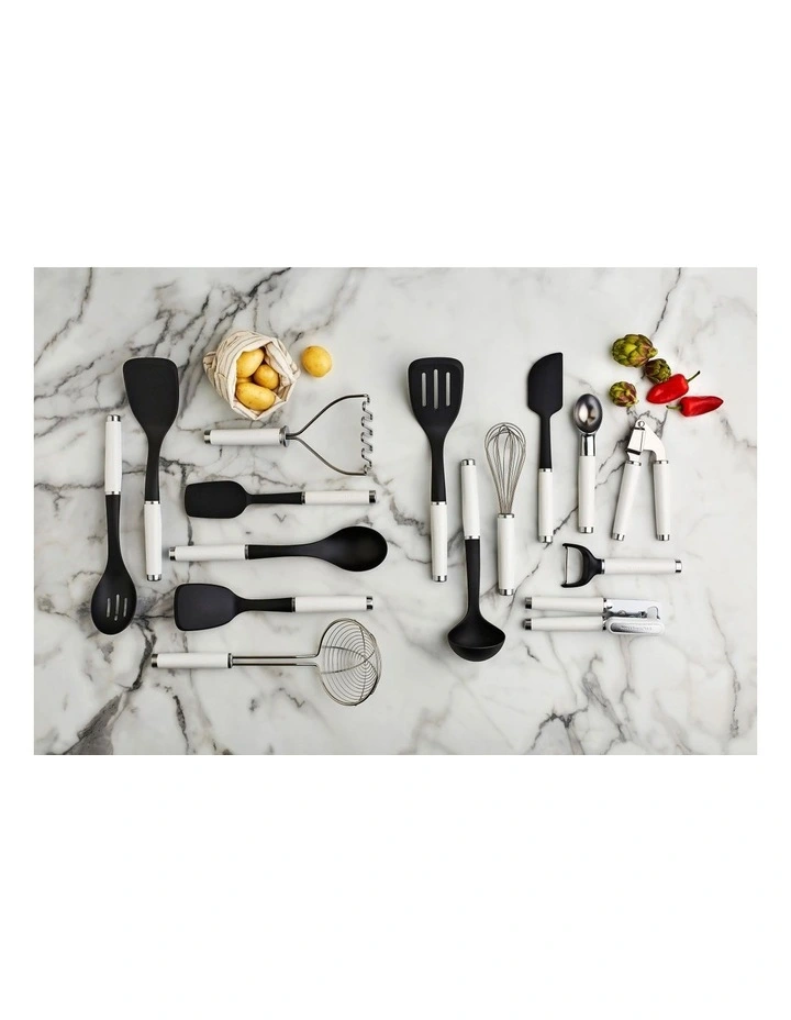 Classic Slotted Nylon Spoon in White