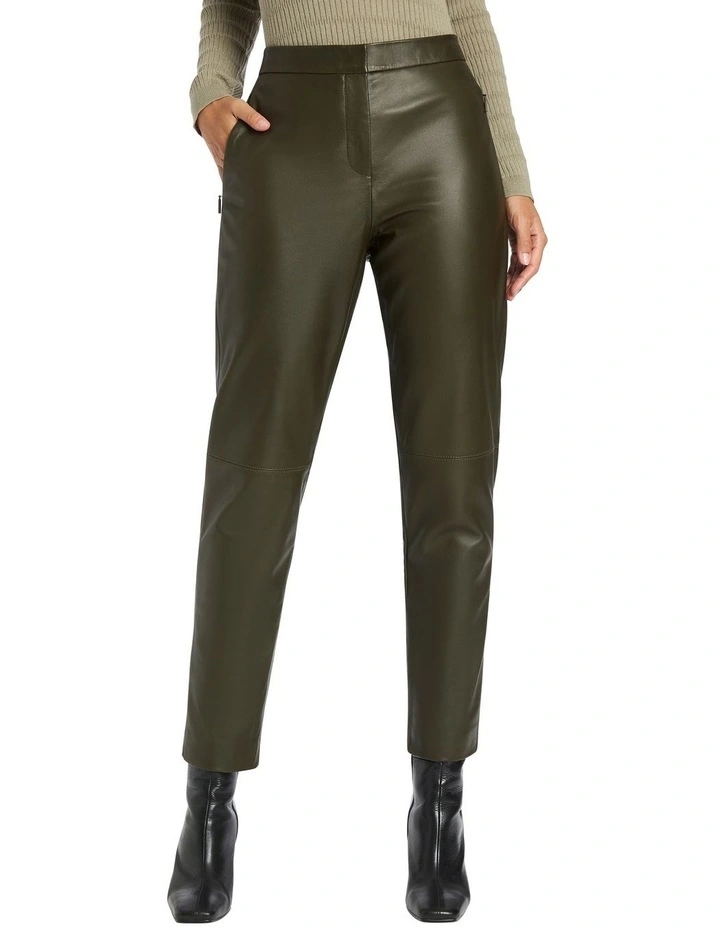 Charlise Leather Pant in Green