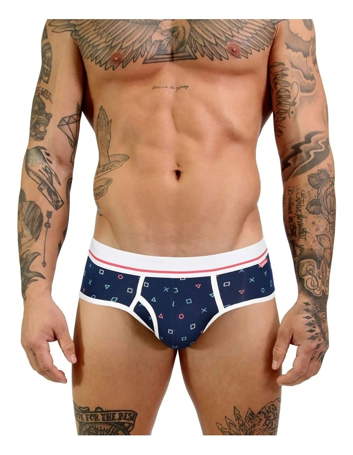 Mens Bamboo Brief in Blue