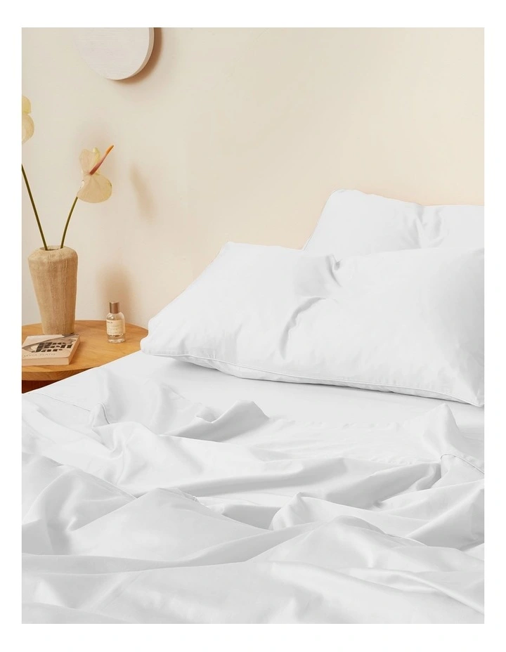 Eden Cotton Quilt Cover Set in White