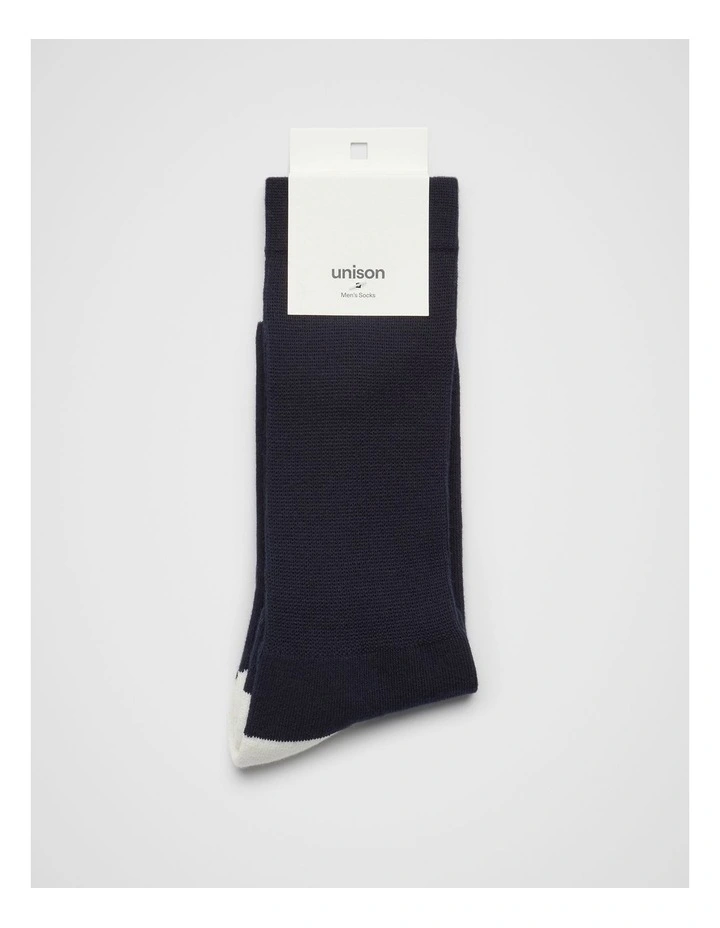 Ribbed Winter Socks in Navy