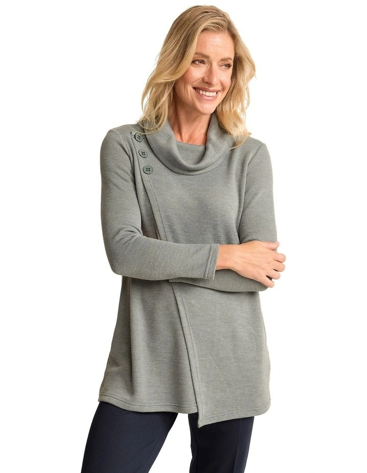 Gretton Assymetrical Top in Balsam Marle
