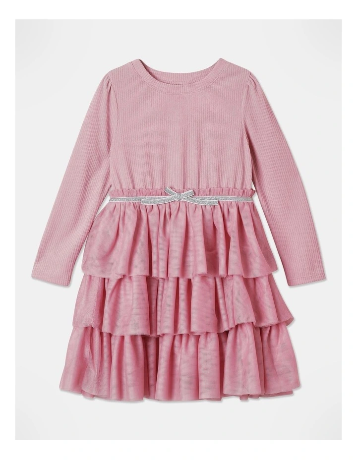 Velour Tutu Dress in Pink
