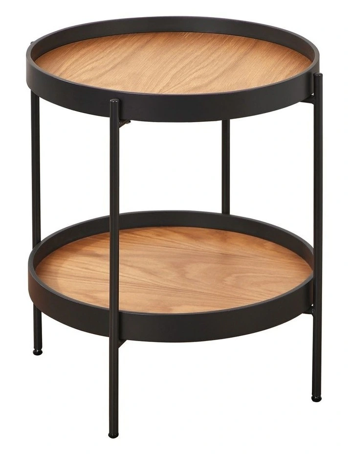 Jax Side Table 51cm in Natural/Black