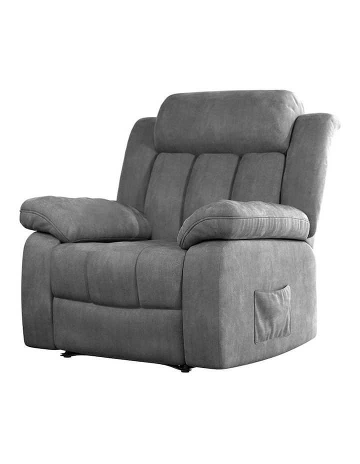 Electric Massage Heated Recliner Chair in Grey