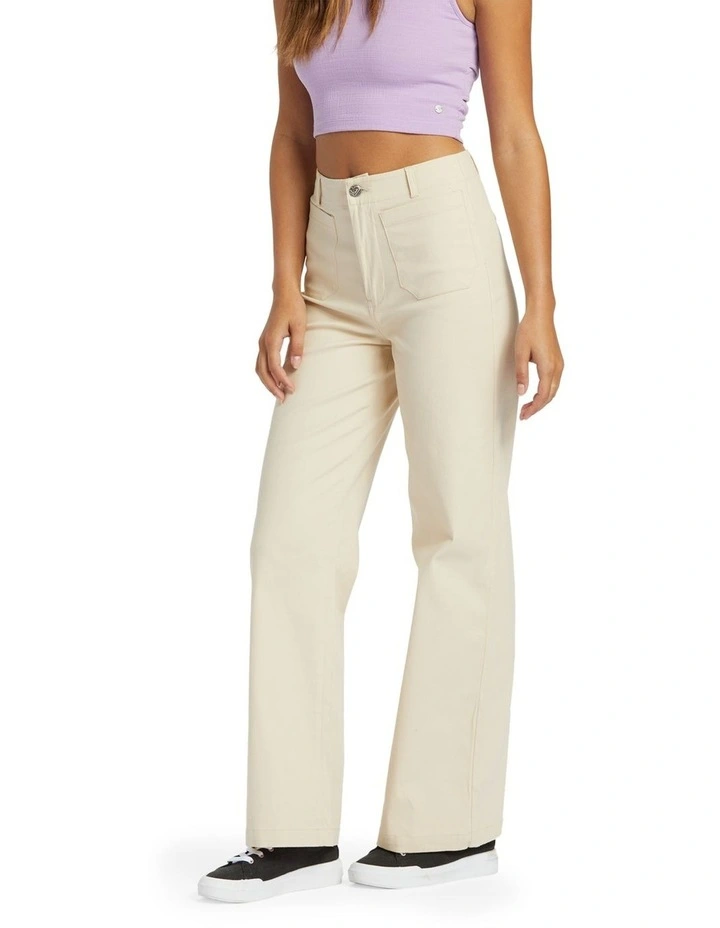 Coastal Cruiser Wide Leg Trousers in Tapioca
