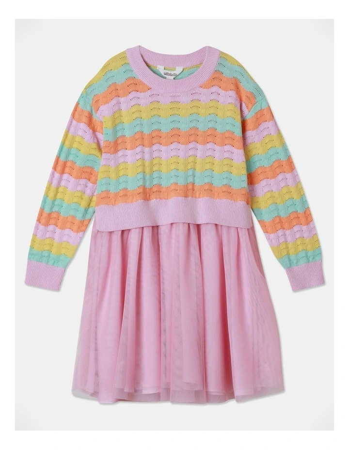 Knit Sweater Tutu Dress (3-8 Years) in Rainbow