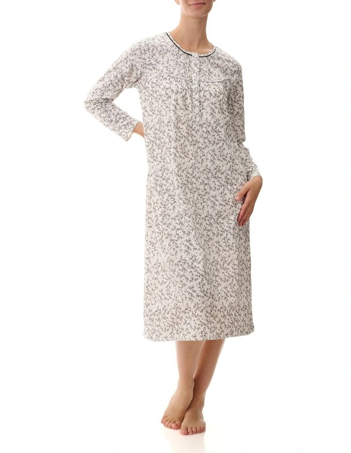 Cotton Knit Nightie in Multi