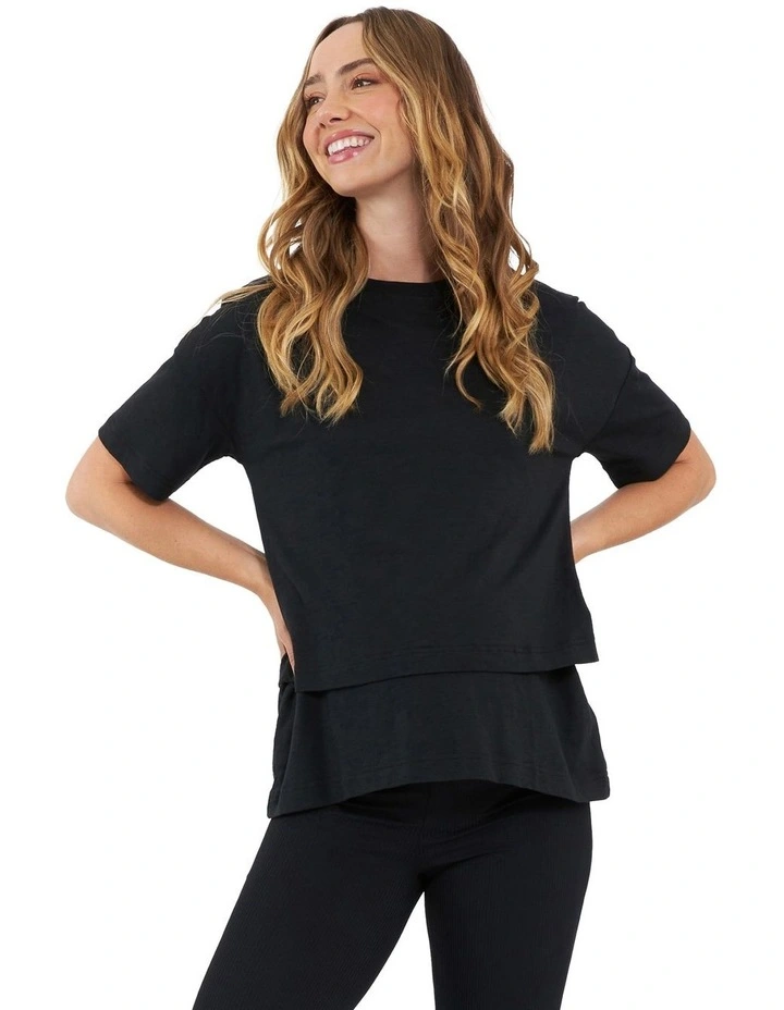 Claud Nursing Tee in Black