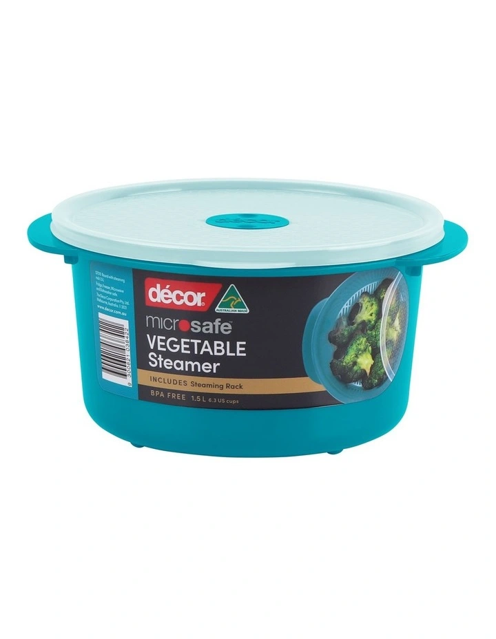 Microsafe Round W Rack White 1.5L in Teal