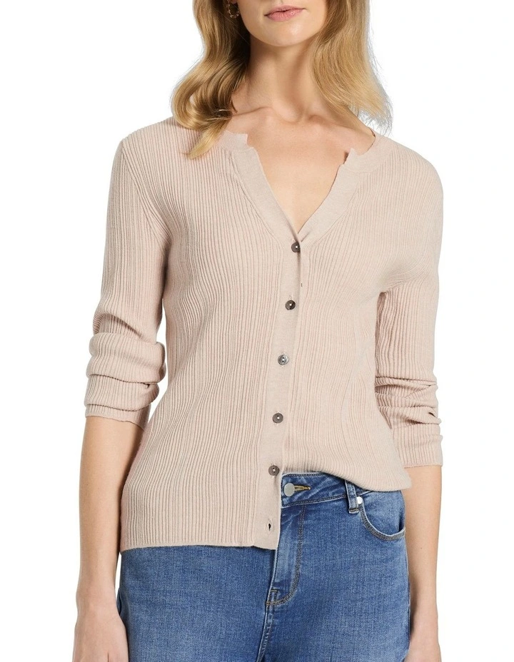 Remsey Rib Knit Top in Pannacotta