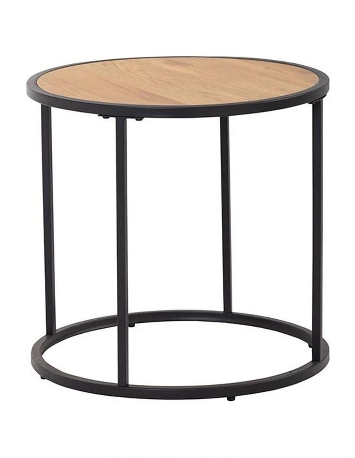 Bradford Side Table 45cm Natural & Black
