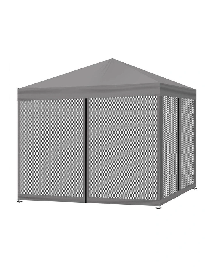 Gazebo Pop Up Marquee Wedding Tent 3x3m in Grey