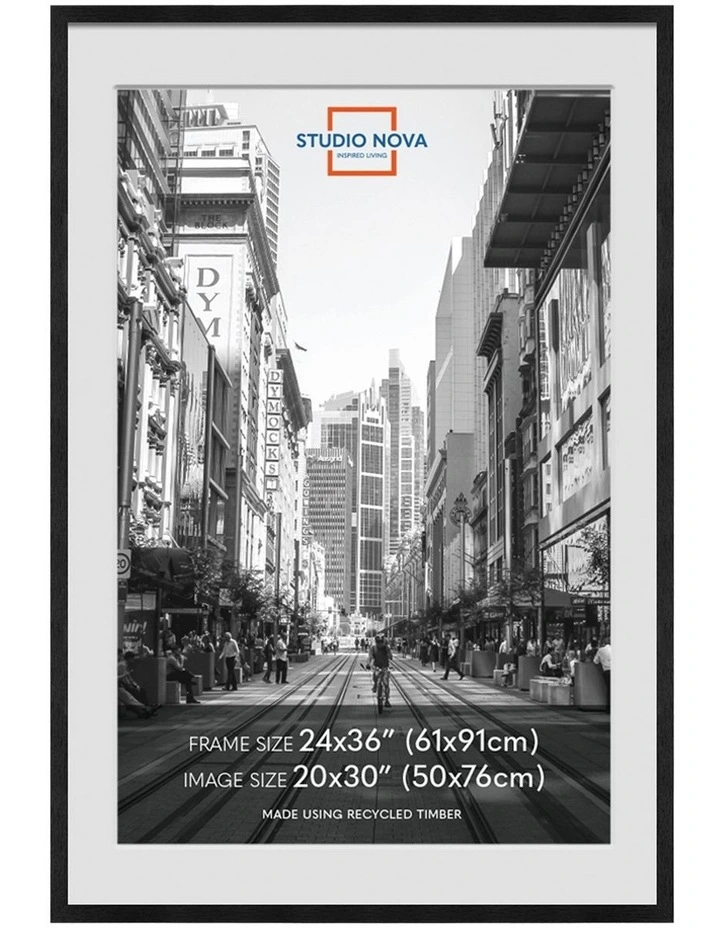 Premium Picture Poster Frame 24x36 to 20x30 in Black