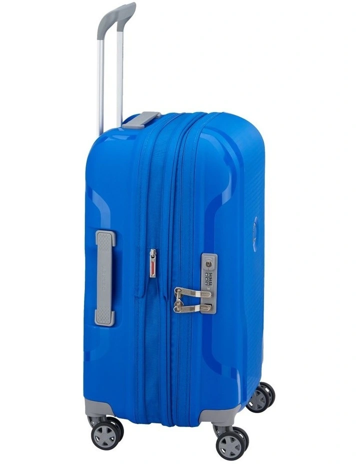 CLAVEL 55cm 4 Wheels Carry On Trolley Case in Klein Blue