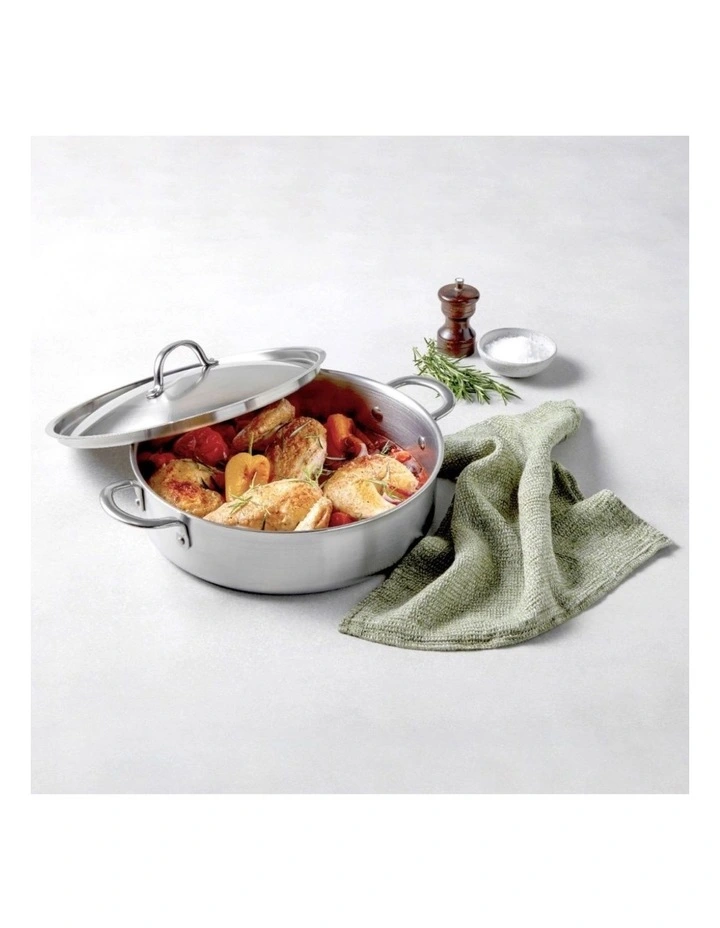 Per Amore Clad Stainless Steel Induction Covered Sauteuse 30cm/4.7L