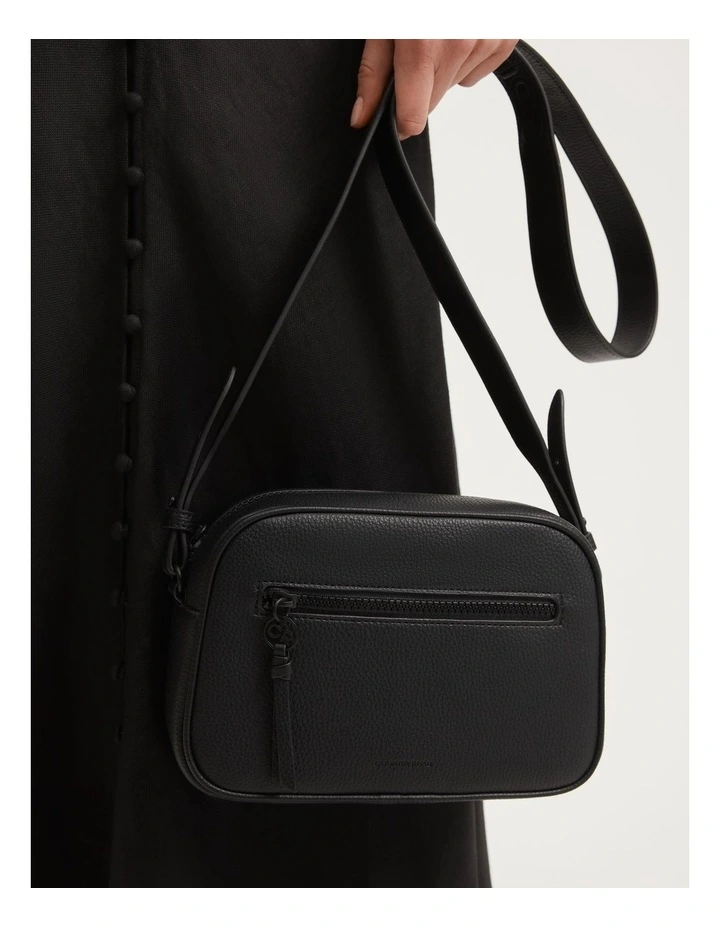 Strap Detail Crossbody Bag in Black