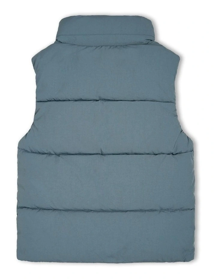 The New Chester Puffer Vest (3-7 Years) in Bay Blue