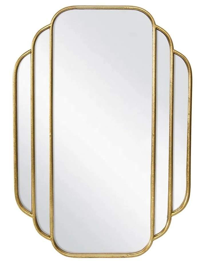 Art Deco Mirror in Distressed Gold