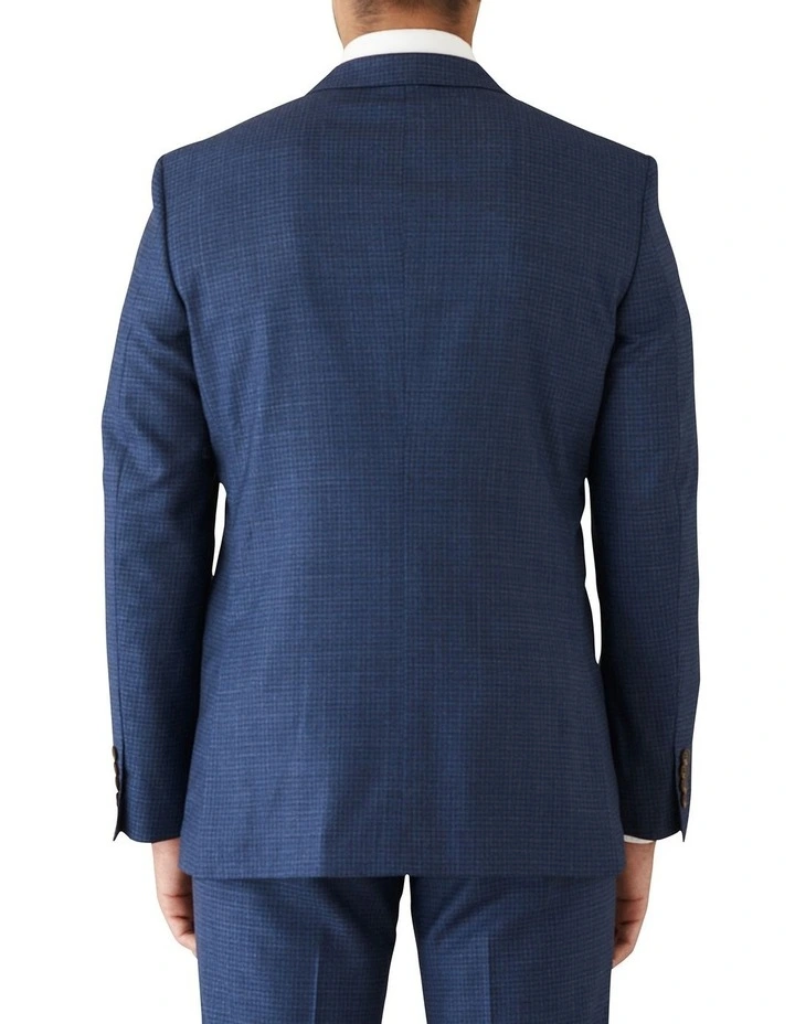Modern Fit Morse Blue Check Suit Jacket