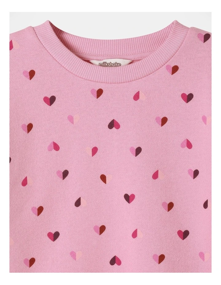 Essential Crew Sweat Top in Pink