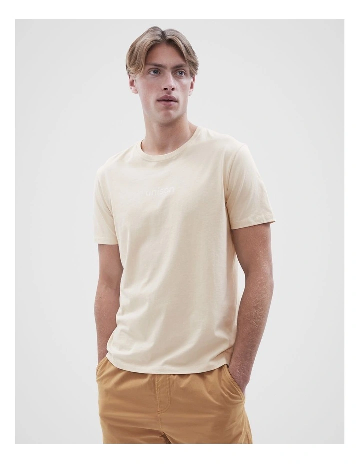 Logo T-shirt in Cream