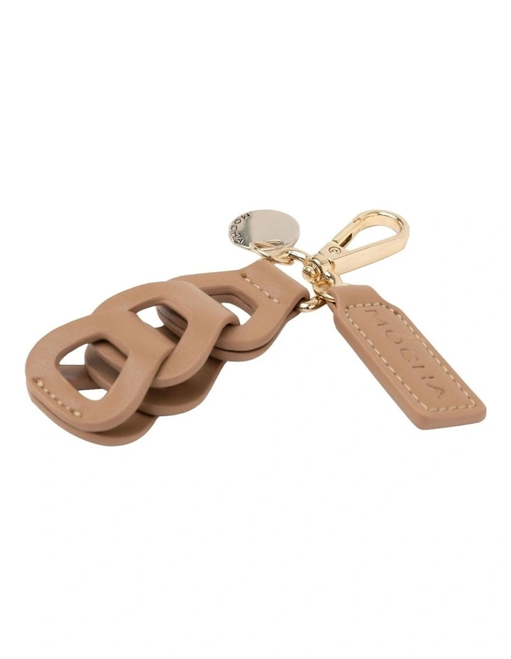 Avery Loop Keyring in Tan