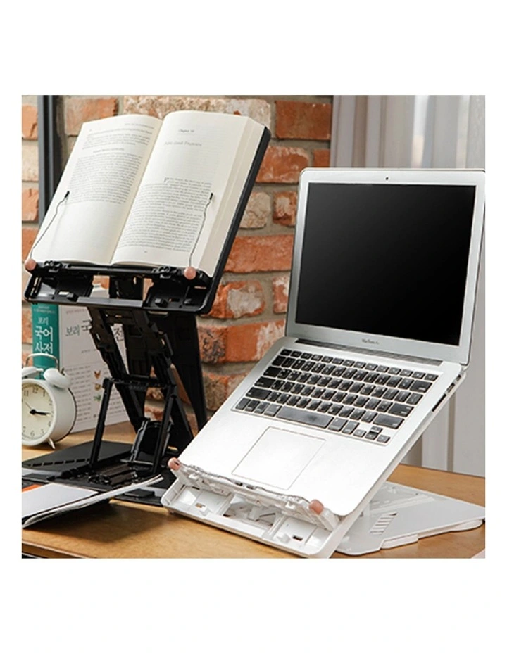Adjustable Laptop Holder Foldable Tablet Book PC Desk in Black