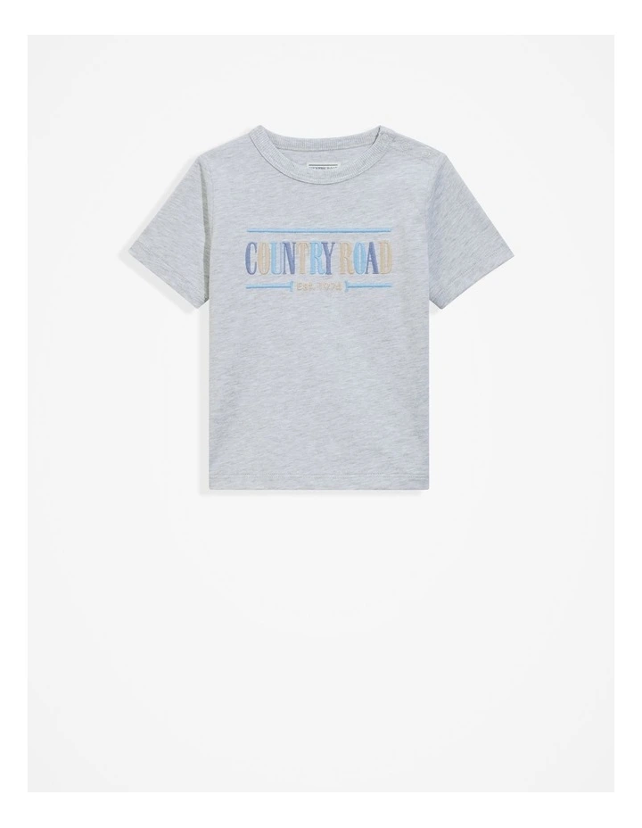 Verified Australian Cotton Heritage T-shirt in Multi Pale Marle