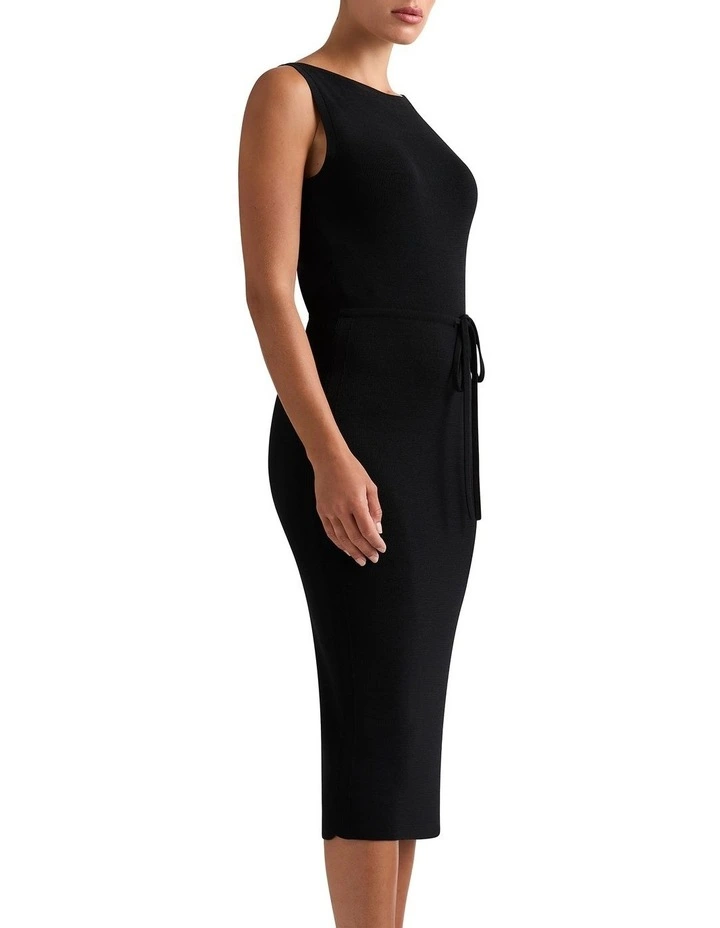 Louanna Sleeveless Knit Dress in Black