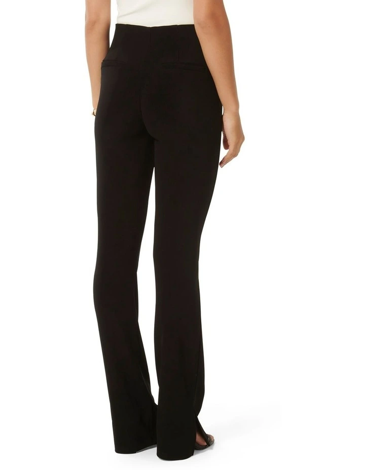 Lena Tall Ottoman Flared Leggings in Black