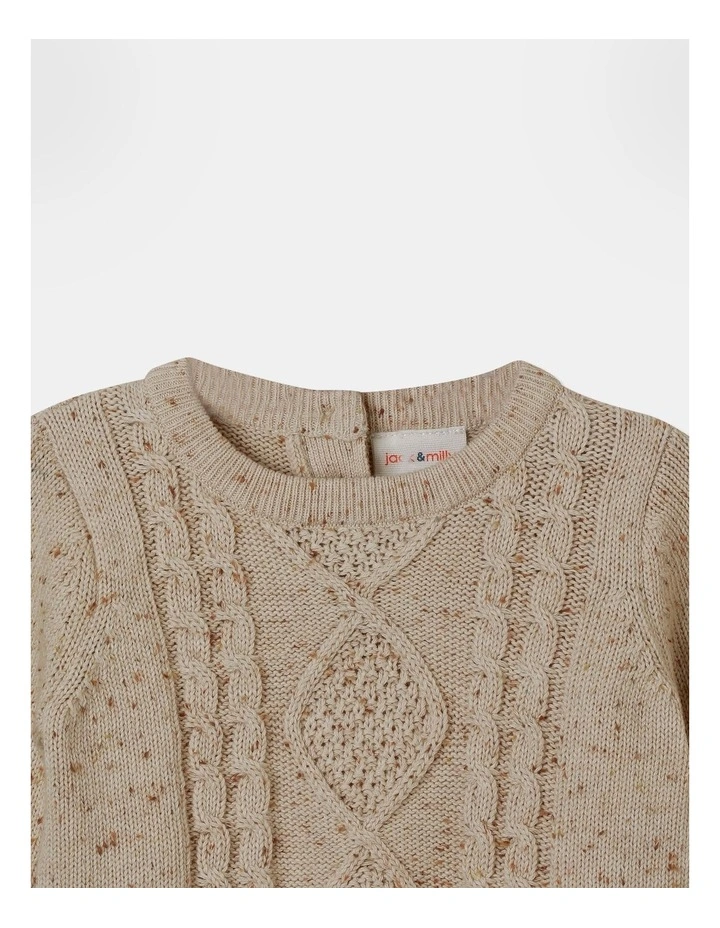 Ray Cable Knit Top & Pants Set in Oatmeal