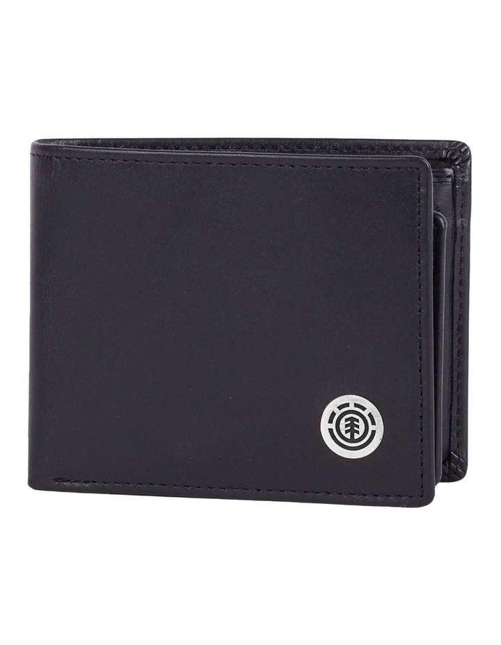 Icon Leather Bi-Fold Wallet in Flint Black