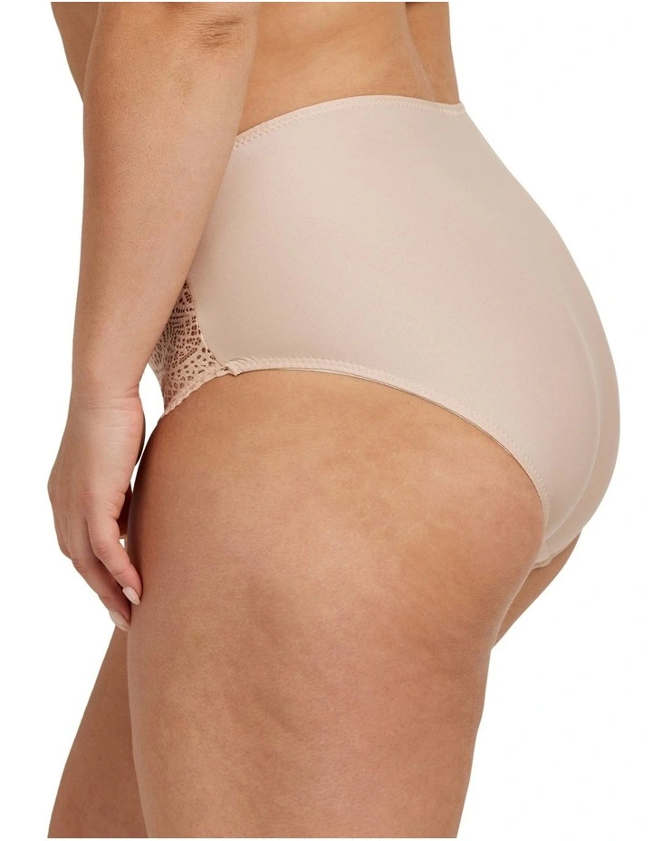 Helen Micro & Lace Full Brief in Honey