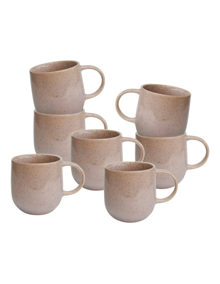 Naoko Mug Sherbet Set of 6 380ml in Pink