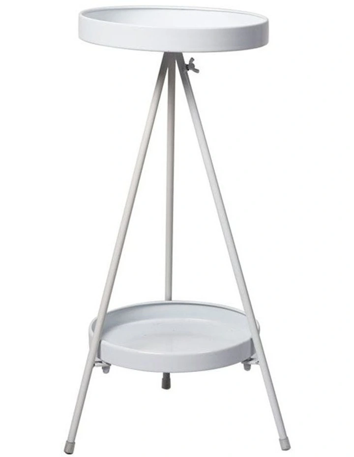 2 Tier Outdoor Indoor Plant Stand in White