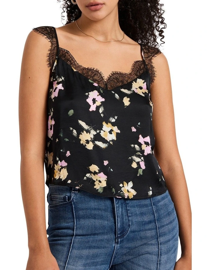Are You Flo-real Top in Black Multi