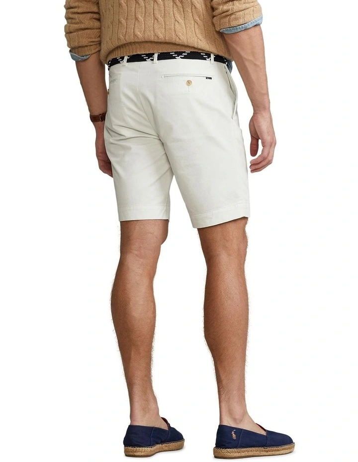 9-Inch Stretch Slim Fit Chino Short in White