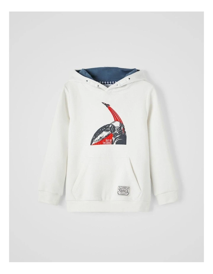 Nout Hooded Jumper in White Alyssum