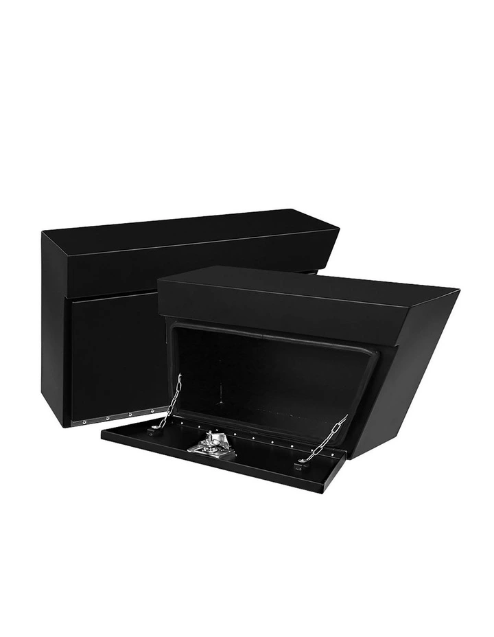 Steel Ute Tool Box Right Toolbox Under Tray Vehicle Storage Lock in Black