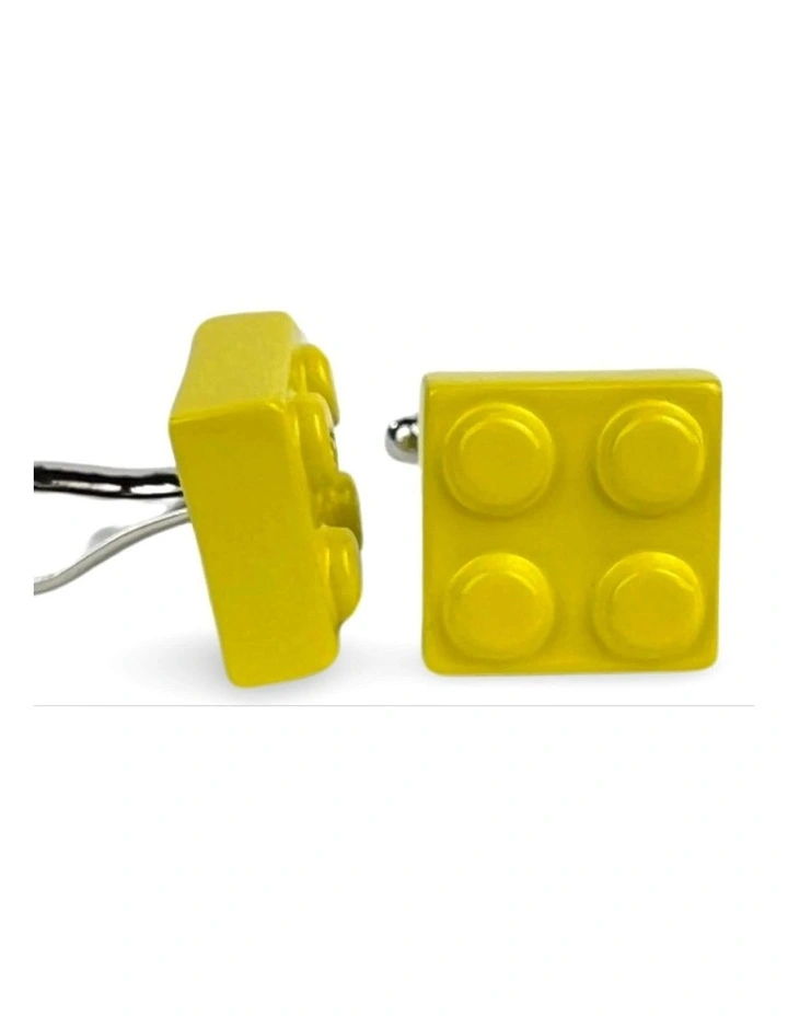 Brick Cufflink in Yellow