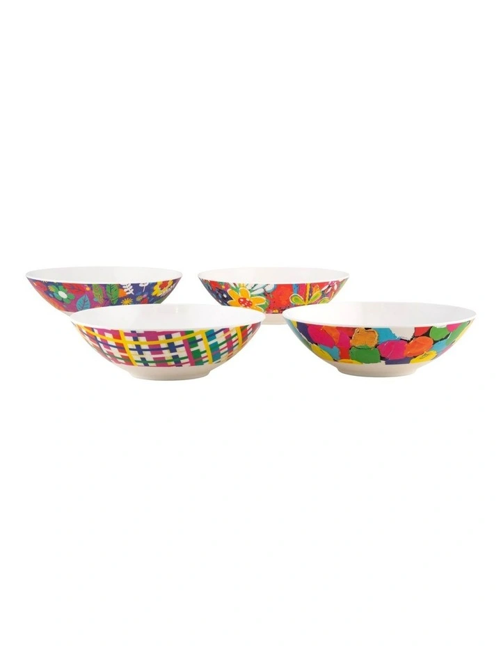 Donna Sharam Byron Melamine Bowls 17.5cm Set of 4 in Multi