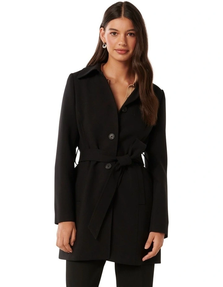 Martha Mac Trench Coat in Black