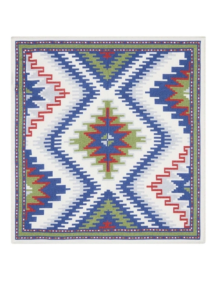 Hockney Pocket Square in Navy Natural