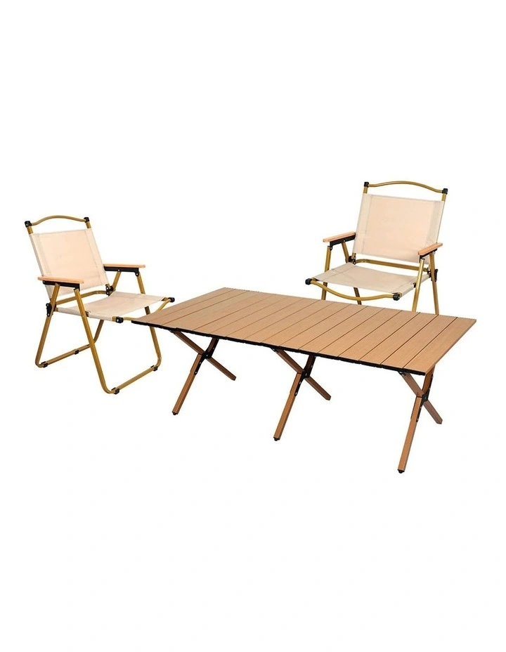 Folding Camping Table & Chairs in Multi