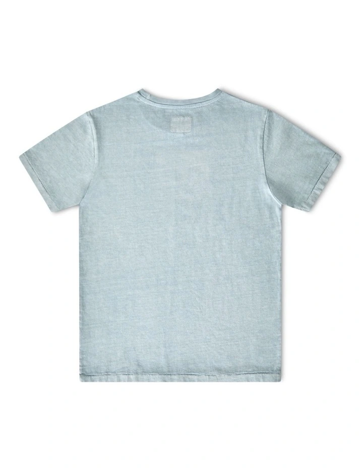 The Marcoola Tee (000-2 years) in Light Aqua